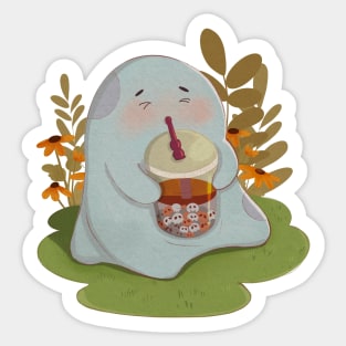 Chill Halloween With Boo Haw Sticker